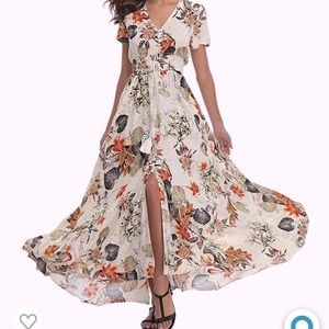 Midi floral dress